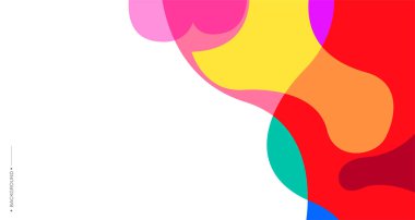 Pankart tasarımı için renkli soyut sıvı ve akışkan arkaplan