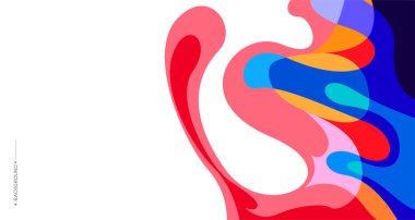 Pankart tasarımı için renkli soyut sıvı ve akışkan arkaplan