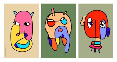 Renkli Yüz ve baş resim tasarımı