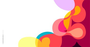 Pankart tasarımı için renkli soyut sıvı ve akışkan arkaplan