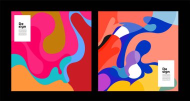 Kopyalama alanı için soyut geometrik şekiller ve çerçeveler