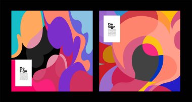 Kopyalama alanı için soyut geometrik şekiller ve çerçeveler