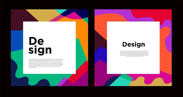 彩色小册子框架 彩色抽象几何横幅网页 社交媒体 设计模板 — 图库矢量图片