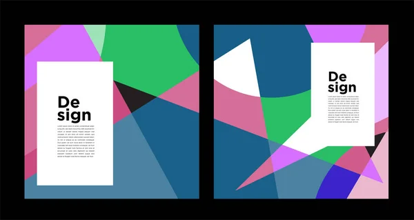 Formes Géométriques Abstraites Colorées Cadres — Image vectorielle