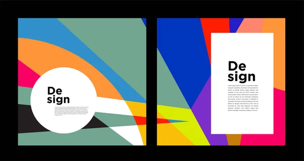 Copertina Colorata Della Brochure Modello Banner Geometrico Astratto — Vettoriale Stock