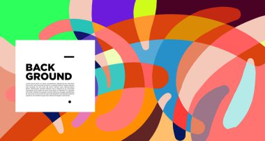 Renkli kıvrımlar. Kopyalama alanı için parlak soyut arkaplan