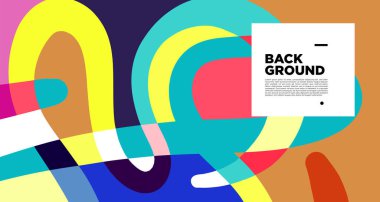 Renkli kıvrımlar. Kopyalama alanı için parlak soyut arkaplan