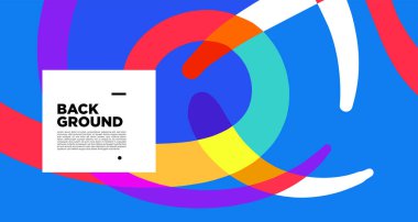 Renkli kıvrımlar. Kopyalama alanı için parlak soyut arkaplan
