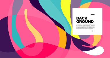 Renkli kıvrımlar. Kopyalama alanı için parlak soyut arkaplan
