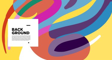 Renkli kıvrımlar. Kopyalama alanı için parlak soyut arkaplan