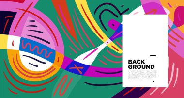 Renkli grafik eğri şekilleri. Kopyalama alanı için desen arkaplanı