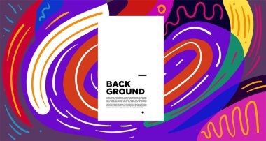 Renkli grafik eğri şekilleri. Kopyalama alanı için desen arkaplanı