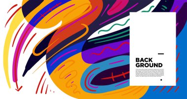 Soyut eğri şekilli web pankartı, kopyalama alanı için parlak arkaplan 