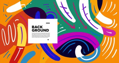 Soyut şekiller, geometrik çizgileri olan gradyan dalgalar, kopyalama alanı için renkli soyut ve parlak arkaplan 