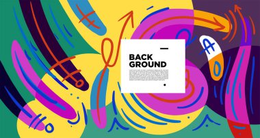 Parlak kıvrımlı şekiller. Kopya alanı için Endonezya desen arkaplanı