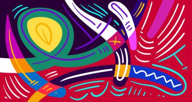 Dinamik eğri şekilleri, kopyalama alanı için parlak arkaplan 