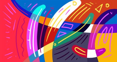 Dinamik eğri şekilleri, kopyalama alanı için parlak arkaplan 