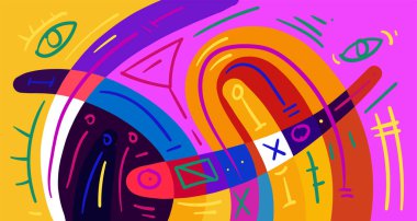 Soyut eğri şekilli web pankartı, kopyalama alanı için parlak arkaplan 