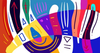 Soyut eğri şekilli web pankartı, kopyalama alanı için parlak arkaplan 