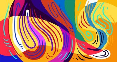 Soyut eğri şekilli web pankartı, kopyalama alanı için parlak arkaplan 