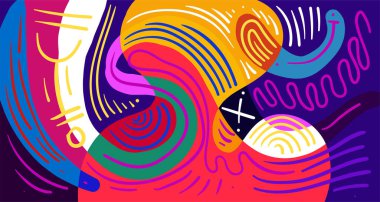 Soyut akışkan geometrik şekiller. Endonezya desen arkaplanı