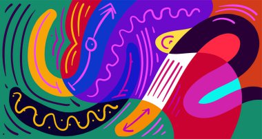 Dinamik eğri şekilleri, kopyalama alanı için parlak arkaplan 