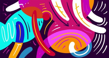 Soyut akışkan geometrik şekiller. Endonezya desen arkaplanı