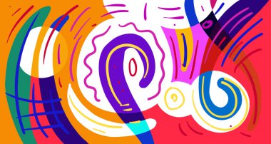 Soyut akışkan geometrik şekiller. Endonezya desen arkaplanı