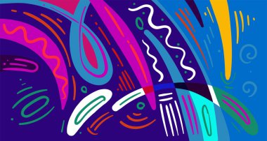 Parlak kıvrımlı şekiller. Kopya alanı için Endonezya desen arkaplanı