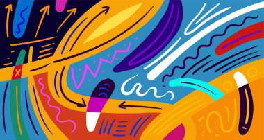 Parlak kıvrımlı şekiller. Kopya alanı için Endonezya desen arkaplanı