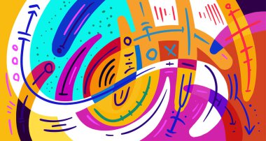 Dinamik eğri şekilleri, kopyalama alanı için parlak arkaplan 