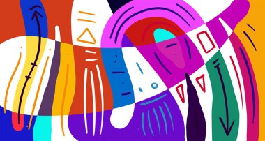 Soyut akışkan geometrik şekiller. Endonezya desen arkaplanı