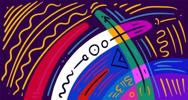 Soyut akışkan geometrik şekiller. Endonezya desen arkaplanı