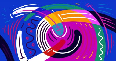 Soyut eğri şekilli web pankartı, kopyalama alanı için parlak arkaplan 