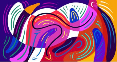 Soyut eğri şekilli web pankartı, kopyalama alanı için parlak arkaplan 