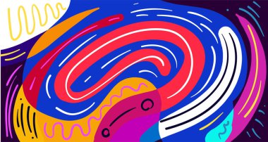 Dinamik eğri şekilleri, kopyalama alanı için parlak arkaplan 