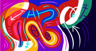 Dinamik eğri şekilleri, kopyalama alanı için parlak arkaplan 