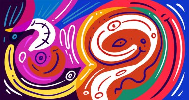 Soyut eğri şekilli web pankartı, kopyalama alanı için parlak arkaplan 