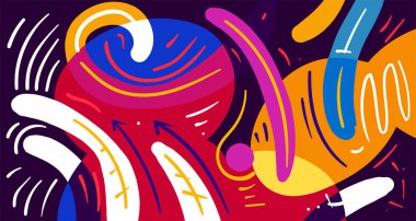 Parlak kıvrımlı şekiller. Kopya alanı için Endonezya desen arkaplanı