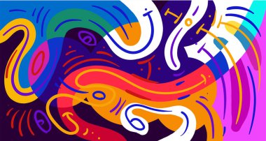 Dinamik eğri şekilleri, kopyalama alanı için parlak arkaplan 