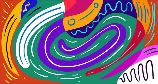 Soyut şekiller, geometrik çizgileri olan gradyan dalgalar, kopyalama alanı için renkli soyut ve parlak arkaplan 