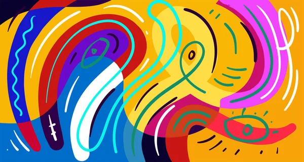 Soyut şekiller, geometrik çizgileri olan gradyan dalgalar, kopyalama alanı için renkli soyut ve parlak arkaplan 