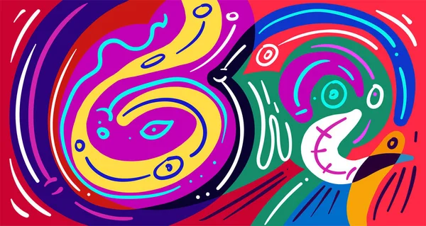 Renkli grafik eğri şekilleri. Kopyalama alanı için desen arkaplanı