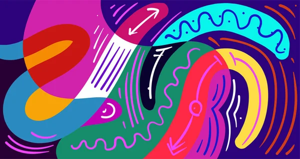 Soyut şekiller, geometrik çizgileri olan gradyan dalgalar, kopyalama alanı için renkli soyut ve parlak arkaplan 