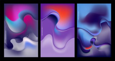 Grafik üçlemesi, çerçeve içindeki soyut şekiller, kopyalama alanı için pankart şablonu