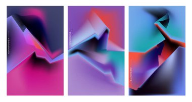 Grafik üçlemesi, çerçeve içindeki soyut şekiller, kopyalama alanı için pankart şablonu