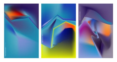 Grafik üçlemesi, çerçeve içindeki soyut şekiller, kopyalama alanı için pankart şablonu