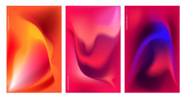 Çerçevelerdeki renkli soyut şekiller, vektör pankartı şablonu.