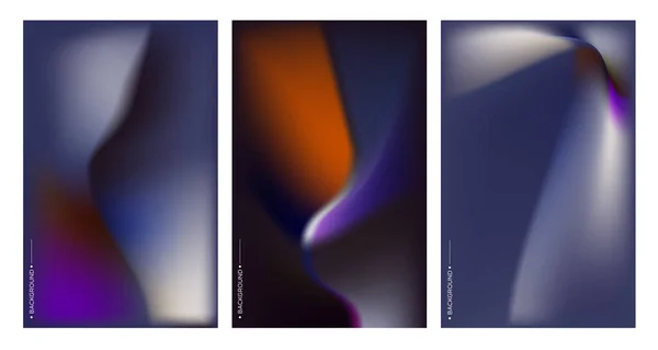 Bentuk Abstrak Penuh Warna Dalam Bingkai Templat Banner Triptych Untuk - Stok Vektor