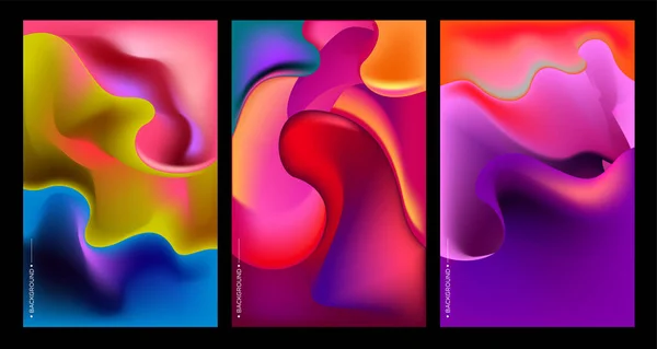 Colorful Abstract Shapes Frames Vector Banner Template — Stock Vector